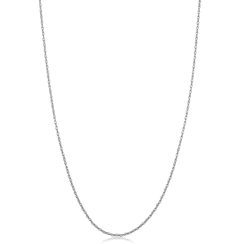 Kooljewelry Womens Classic Rope Chain - 14k White Gold Barely-There Necklace Thin Lightweight - Image 1
